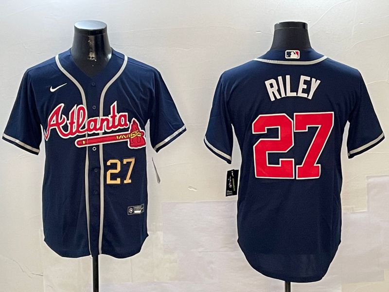 Men Atlanta Braves #27 Riley Blue Game 2024 Nike MLB Jersey style 4->atlanta braves->MLB Jersey